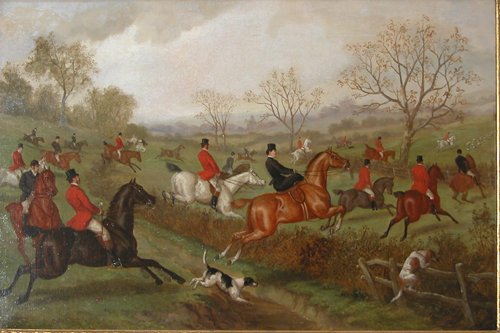 Appraisal: Artist Herberte Edward Benjamin British - Title Hunting Scene in