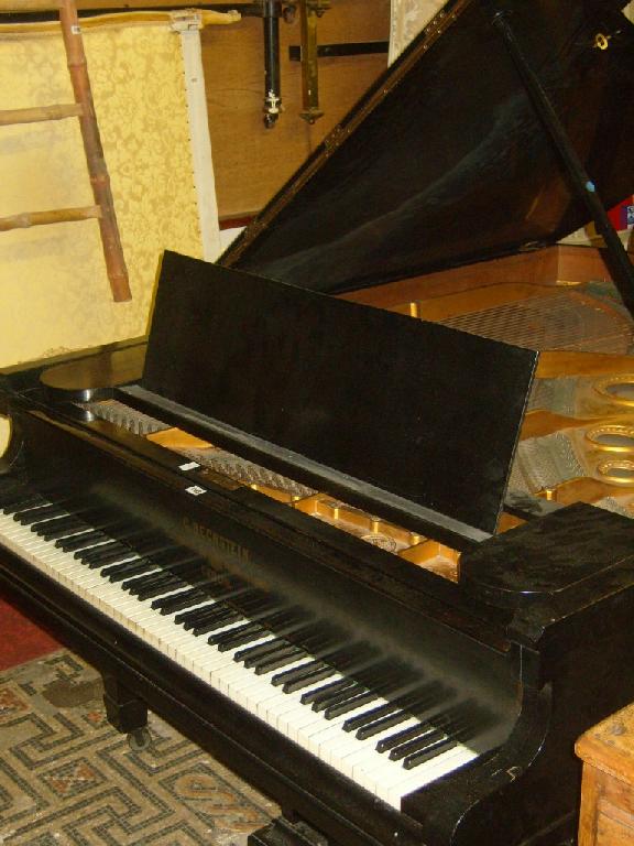 Appraisal: A C Bechstein Boudoir Grand piano with polished ebonised frame