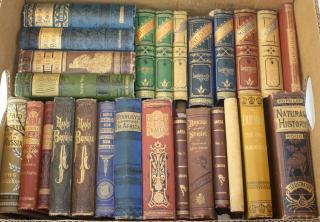 Appraisal: Volumes Of Victorian Fine Gilt Bound Books Volumes Of Victorian