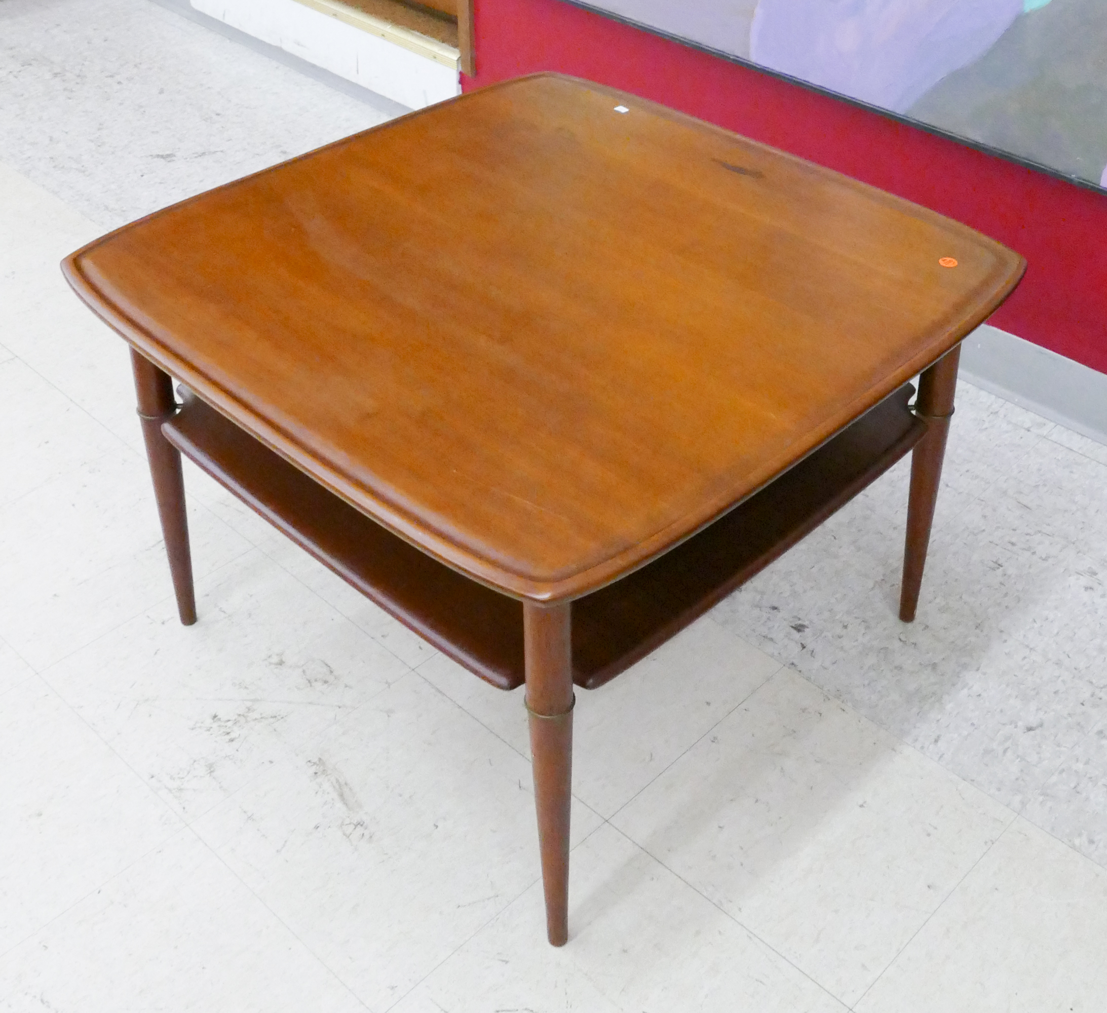 Appraisal: Danish Midcentury Square Teak End Table- x x ''