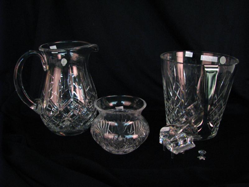 Appraisal: Group of signed Waterford crystal including Lismore water pitcher Lismore