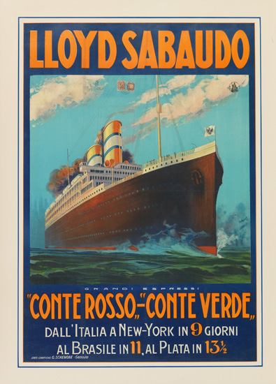 Appraisal: LLOYD SABAUDO LINE Conte Rosso and Conte Verde Lloyd Sabaudo