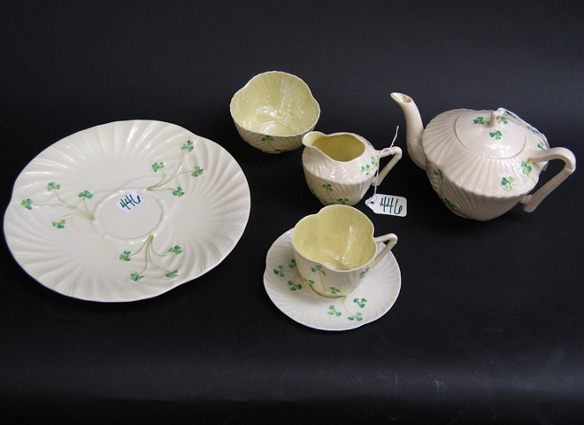 Appraisal: NINE IRISH BELLEEK PORCELAINS PIECES th mark - Includes pieces