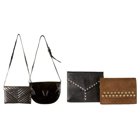 Appraisal: Group of Four Yves Saint Laurent Shoulder and Clutch Bags