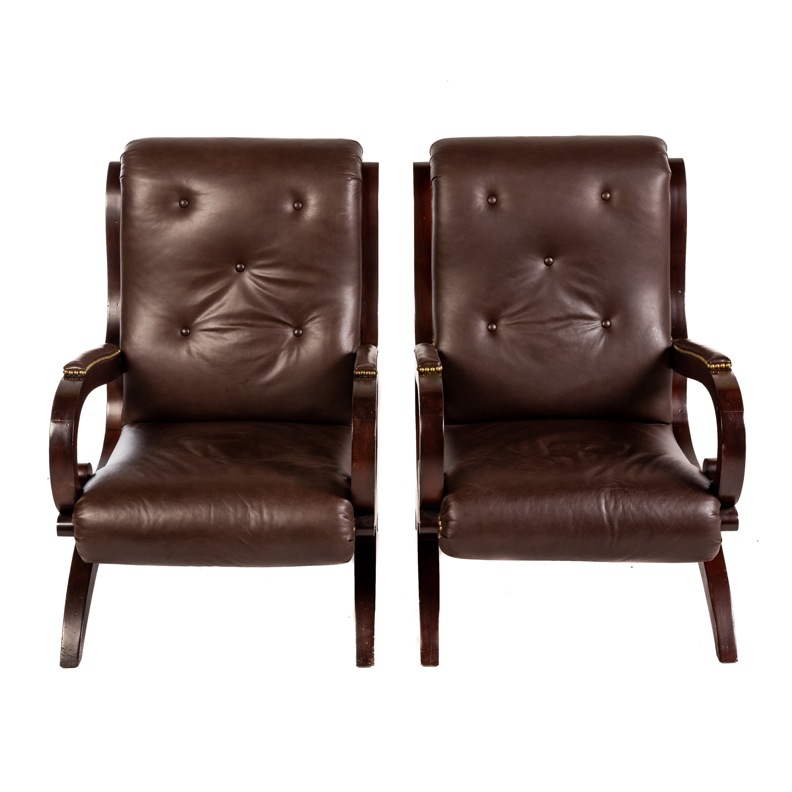 Appraisal: A PAIR OF RALPH LAUREN LEATHER CHAIRS A pair of