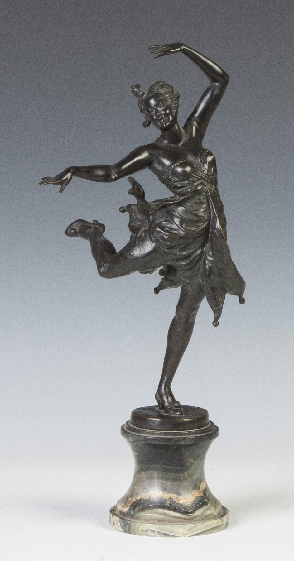 Appraisal: Leon Salat French Early th century Art Deco Bronze Ballerina