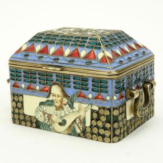 Appraisal: th Century Russian Cloisonne Enamel Hinged Box th Century Russian