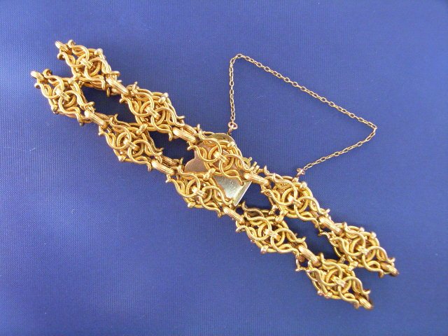 Appraisal: An ct gold fancy link bracelet length cm gms