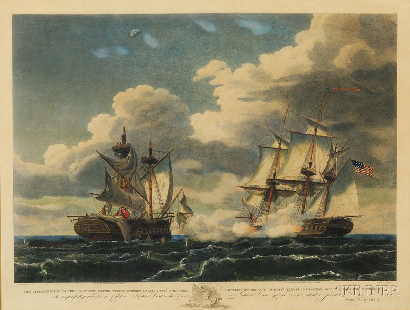 Appraisal: After Thomas Birch American - U S Frigate United States