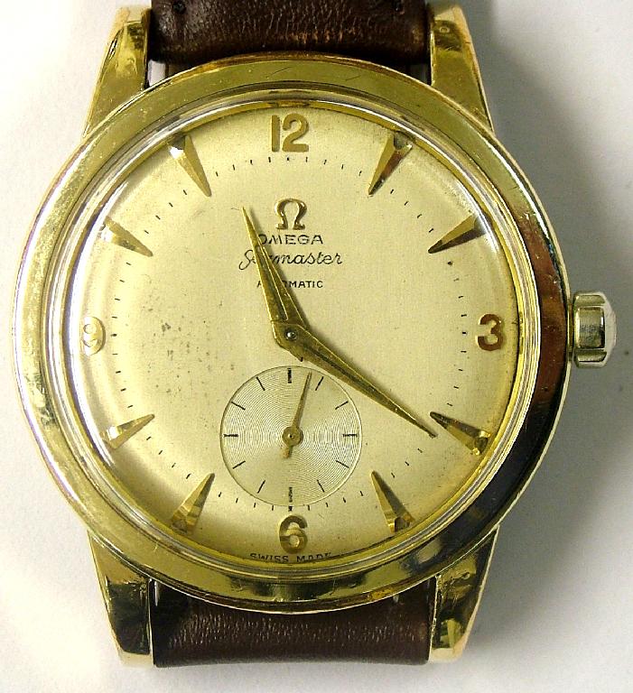 Appraisal: Omega Seamaster automatic gold plated gentleman's wristwatch the silvered dial