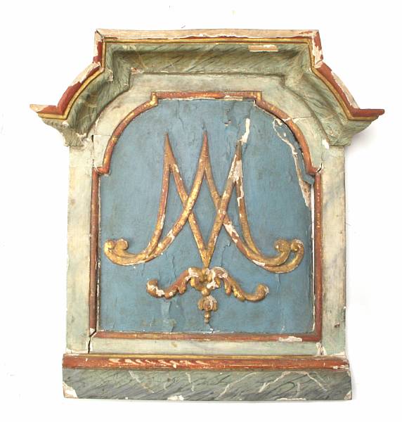 Appraisal: A pair of French paint decorated architectural panels late th