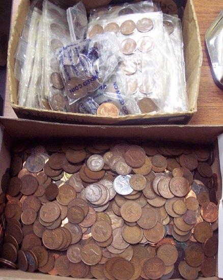 Appraisal: A large quantity of copper coinage mainly pennies