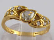 Appraisal: An carat gold diamond ring the principal diamond measuring approx