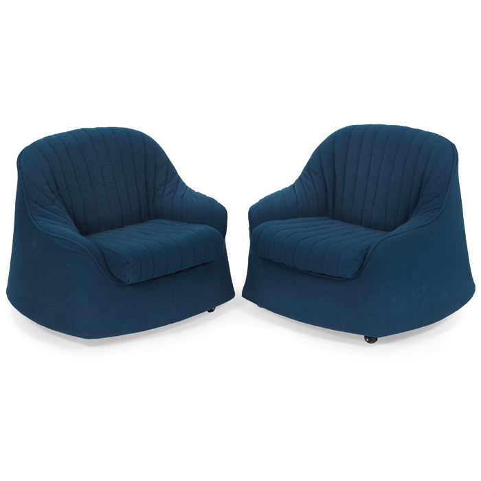 Appraisal: Afra and Tobia Scarpa 'Ciprea' chairs pair by Cassina molded