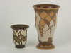 Appraisal: VASES - Two Art Deco pottery Sept Fontaines vases by