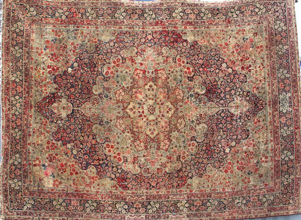 Appraisal: Antique Persian Kermanshah rug ' x ' Good condition some