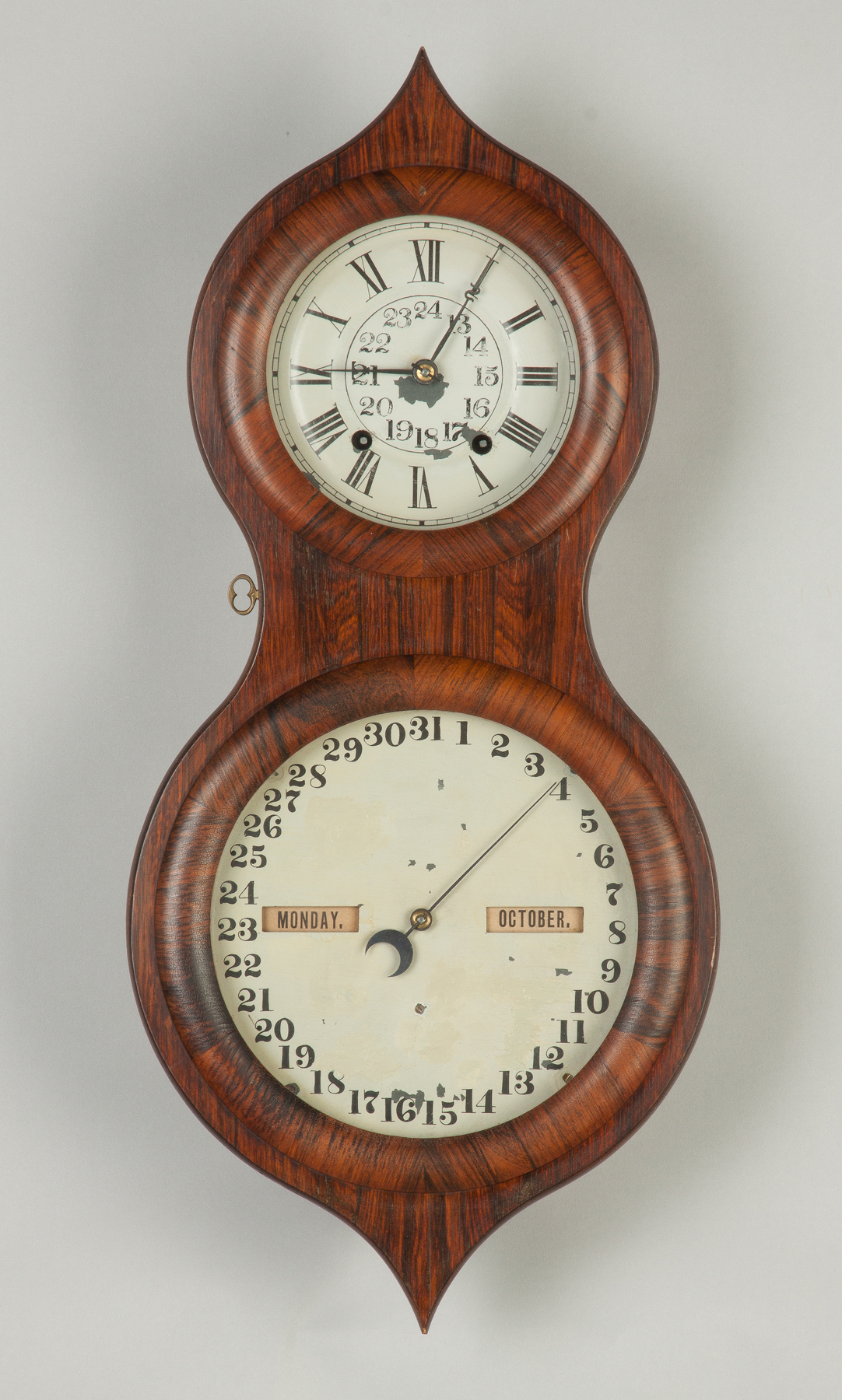 Appraisal: Seth Thomas Peanut Wall Clock Rosewood case old finish Original