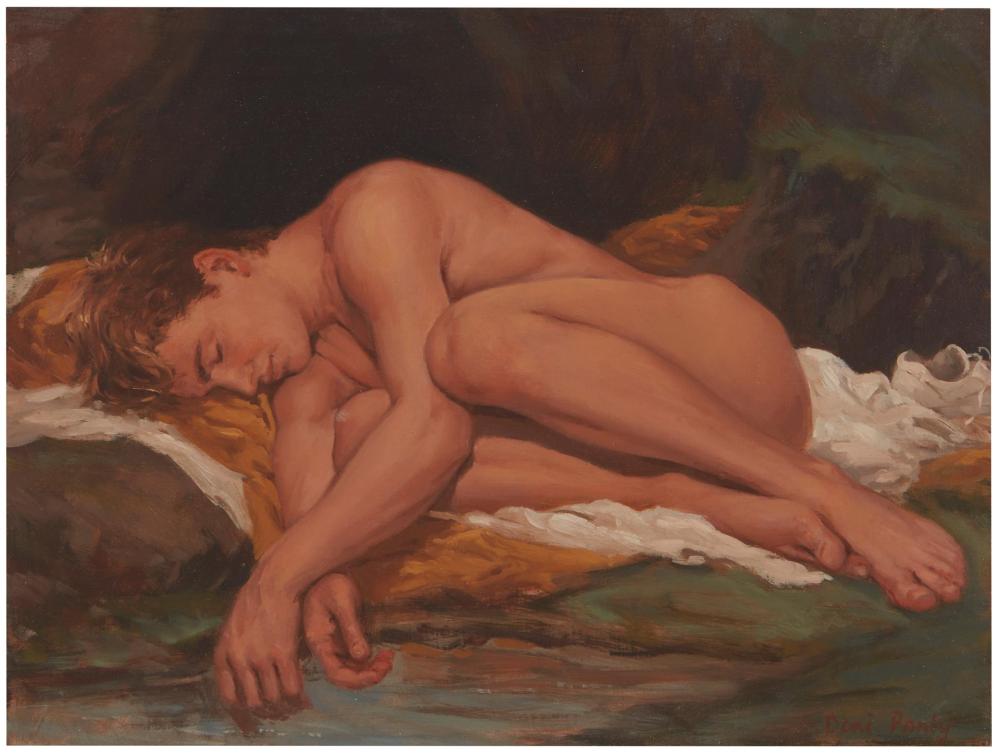 Appraisal: Deni Ponty th th Century Dutch American Sleeping nude male