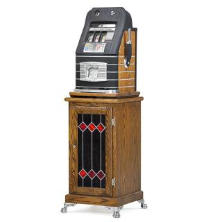 Appraisal: BLACK BEAUTY SLOT MACHINE Nickel machine With base x sq