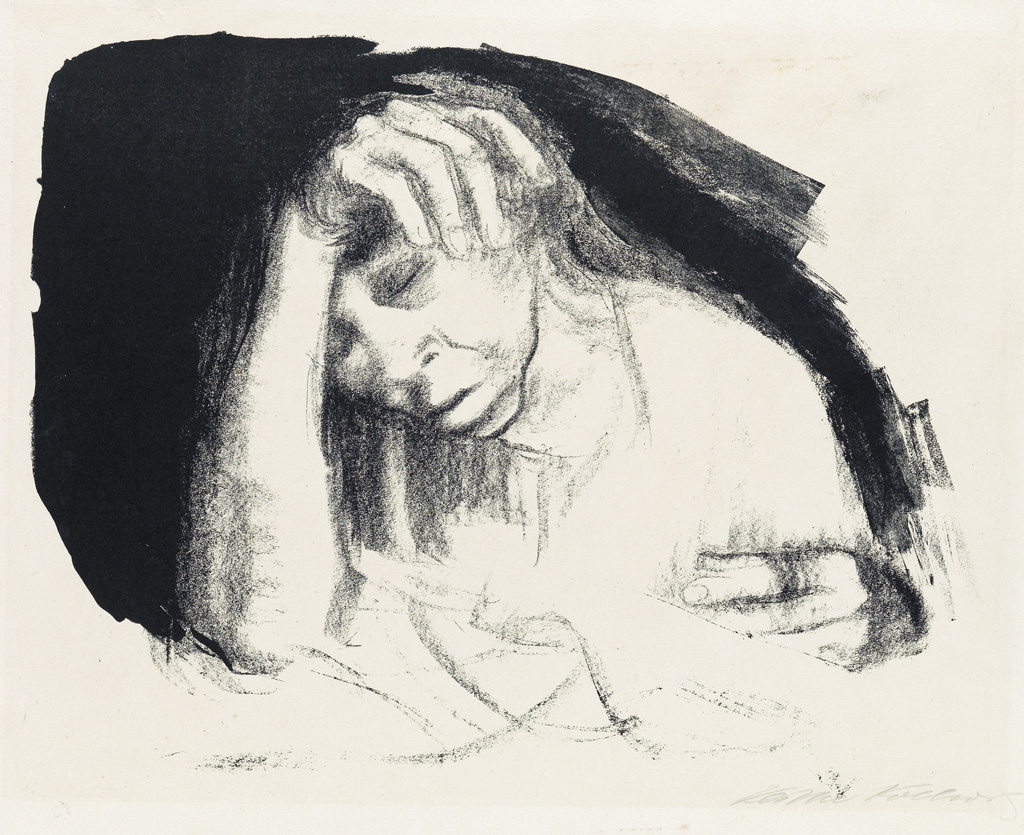 Appraisal: K THE KOLLWITZ Heimarbeit Lithograph on cream wove paper x