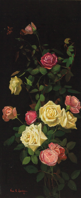 Appraisal: GEORGE COCHRANE LAMBDIN American - Pink and Yellow Roses oil