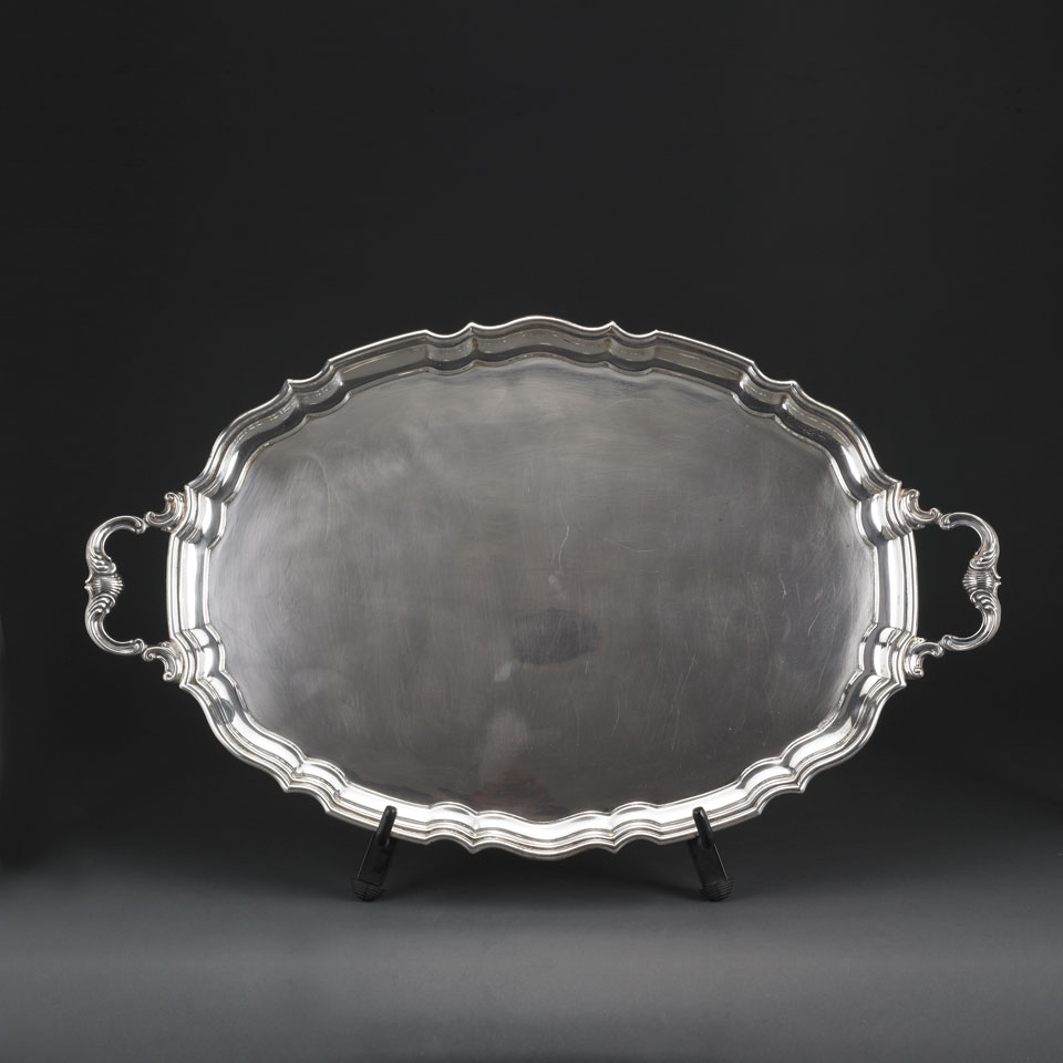 Appraisal: Canadian Silver Two-Handled Serving Tray Henry Birks Sons Montreal Que