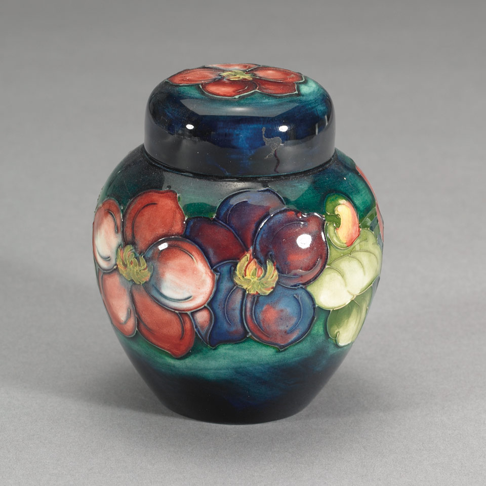 Appraisal: Moorcroft Clematis Covered Ginger Jar c impressed marks Height -