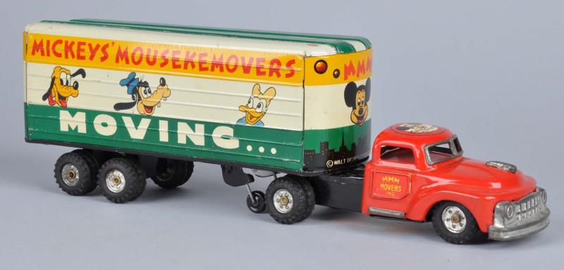 Appraisal: Walt Disney Linemar Mickey Mousekemovers Truck Tin litho friction Original