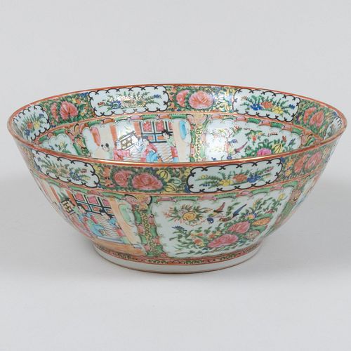 Appraisal: CHINESE EXPORT CANTON FAMILLE ROSE PORCELAIN BOWL x in diam