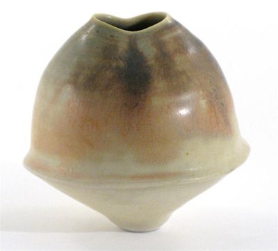 Appraisal: Geoffrey Swindell born a porcelain vase with saturn ring incised