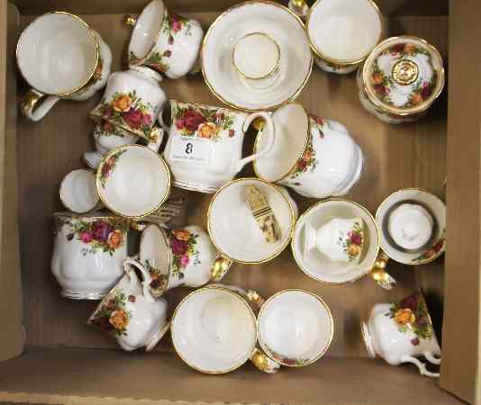 Appraisal: Two Trays of Mixed Tableware including Cups Saucers and Plates