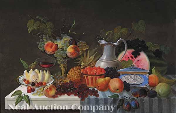 Appraisal: Carl Otto German - Still Life With Peaches Watermelon and