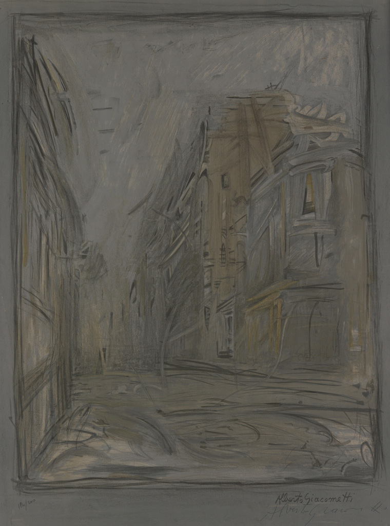 Appraisal: ALBERTO GIACOMETTI Rue d'Al sia Color lithograph x mm x