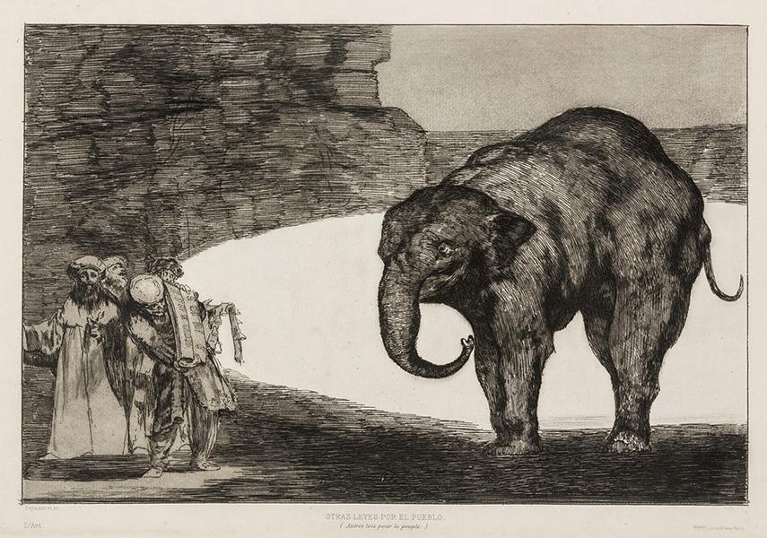 Appraisal: FRANCISCO DE GOYA Four etchings from Los Proverbios c First