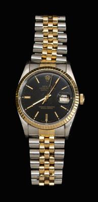 Appraisal: Gents Rolex wristwatch black face with gilt baton numerals dial