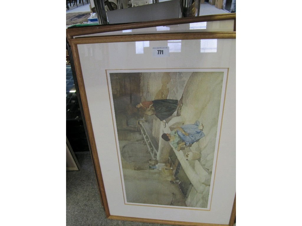 Appraisal: Lot comprising William Russell Flint calendar prints