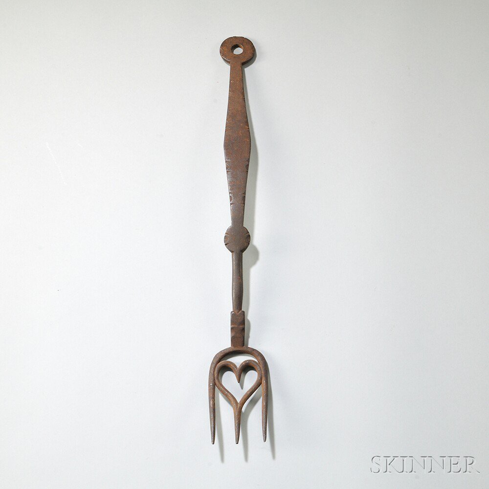 Appraisal: Wrought Iron Hearth Fork America late th early th century