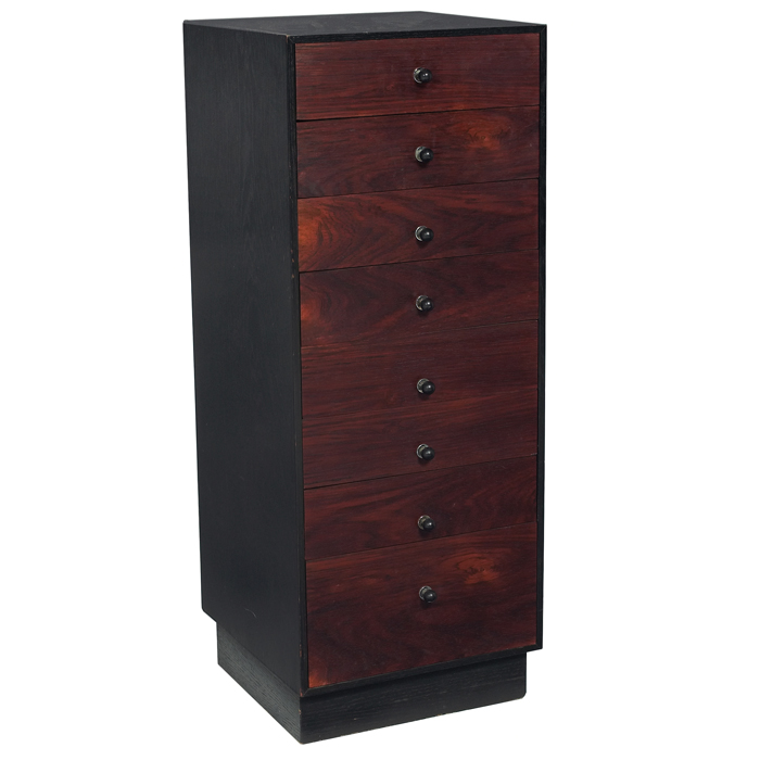 Appraisal: Harvey Probber cabinet by Harvey Probber Inc ebonized oak case