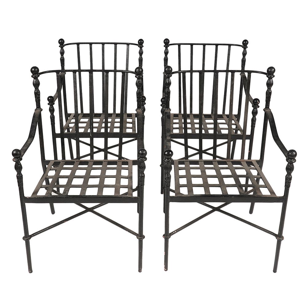 Appraisal: Michael Taylor 'Montecito' Dining Chairs Michael Taylor 'Montecito' steel dining