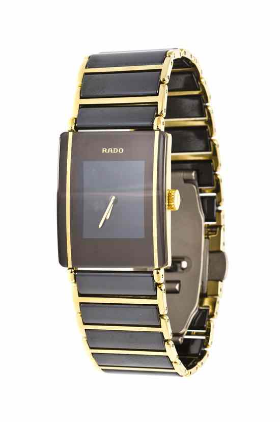 Appraisal: A Ceramic and Gold Tone DiaStar Wristwatch Rado matte grey