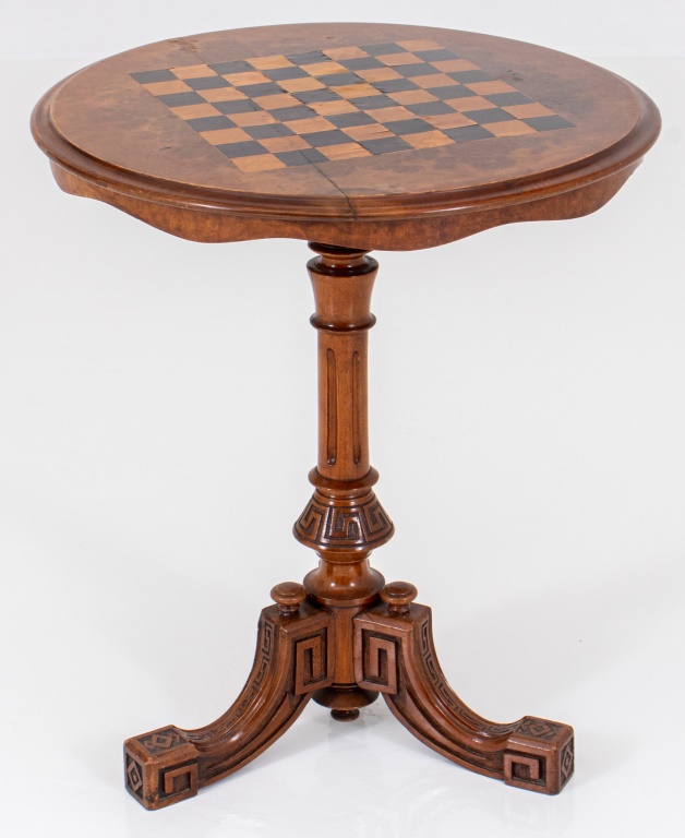 Appraisal: VICTORIAN GREEK TASTE GAMES TABLE CA Victorian 'Gout Grec' taste