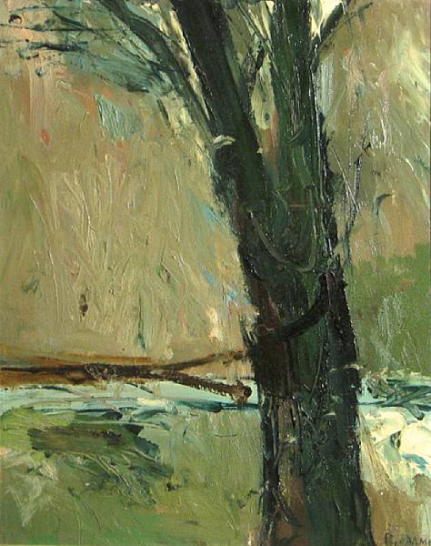 Appraisal: Robert Aaron Frame American - A tree in a landscape