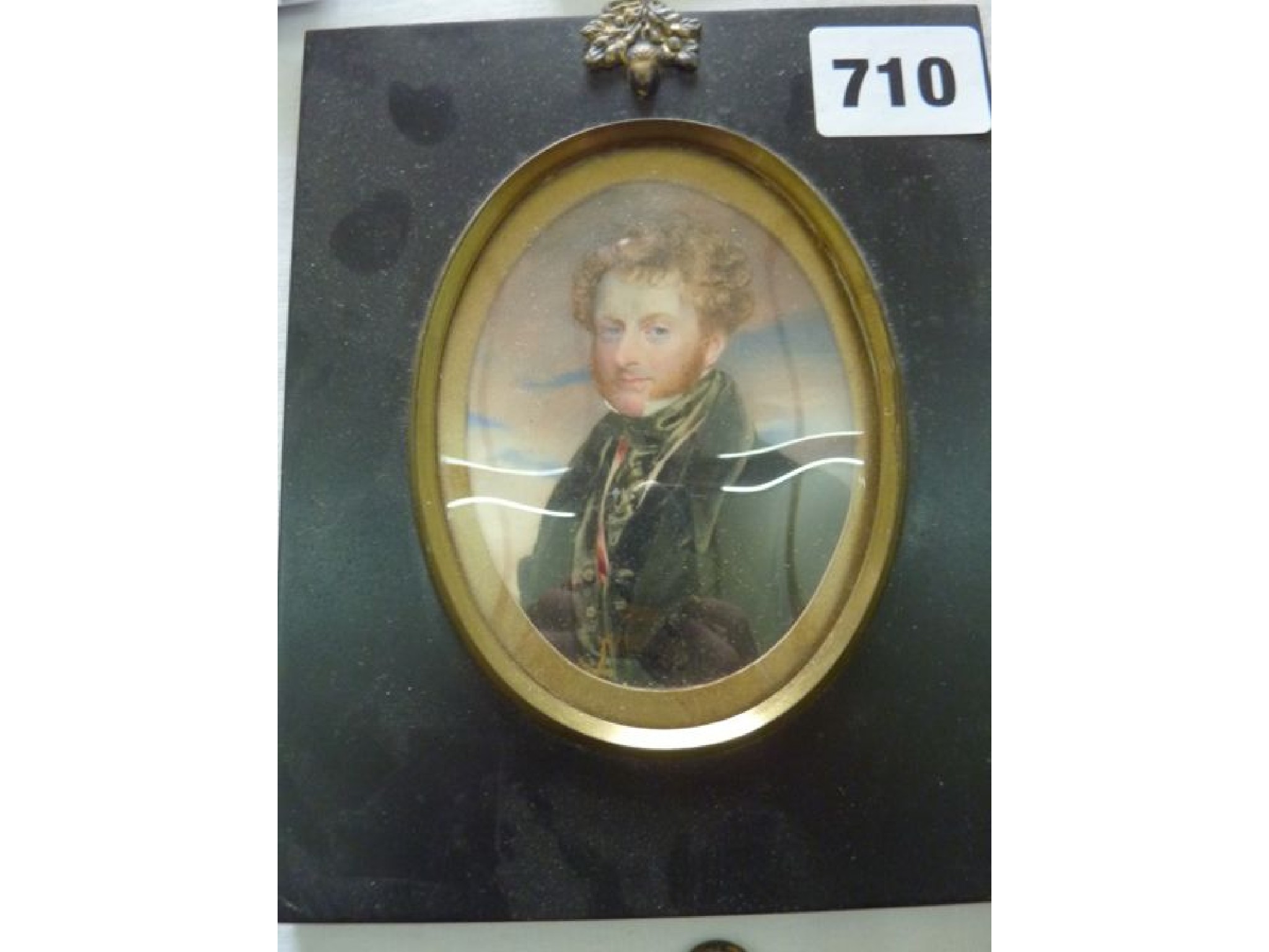 Appraisal: An early th century miniature portrait of oval form showing