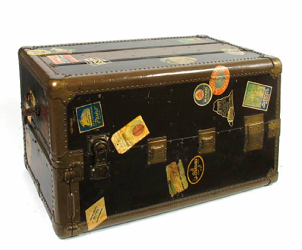 Appraisal: A large steamer trunk height in width in depth in