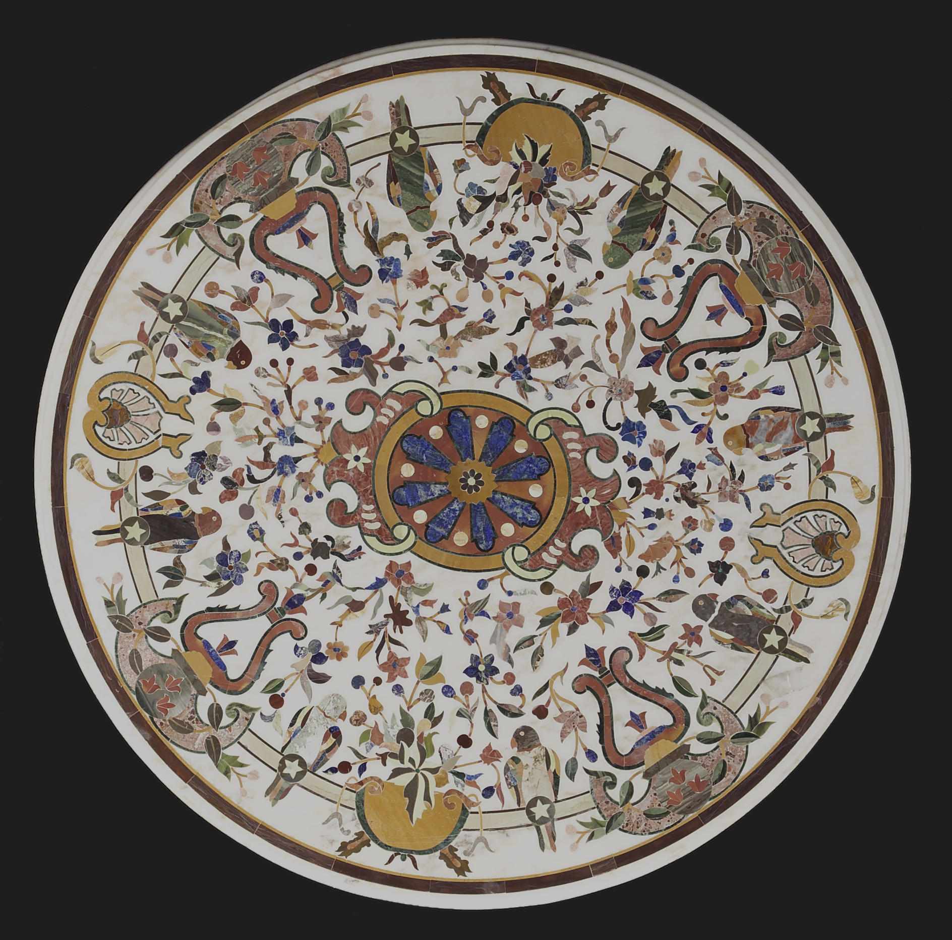 Appraisal: Property of various owners A Neoclassical style pietra dura table