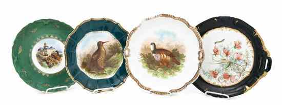 Appraisal: Four Porcelain Plates of various sizes and decoration all having