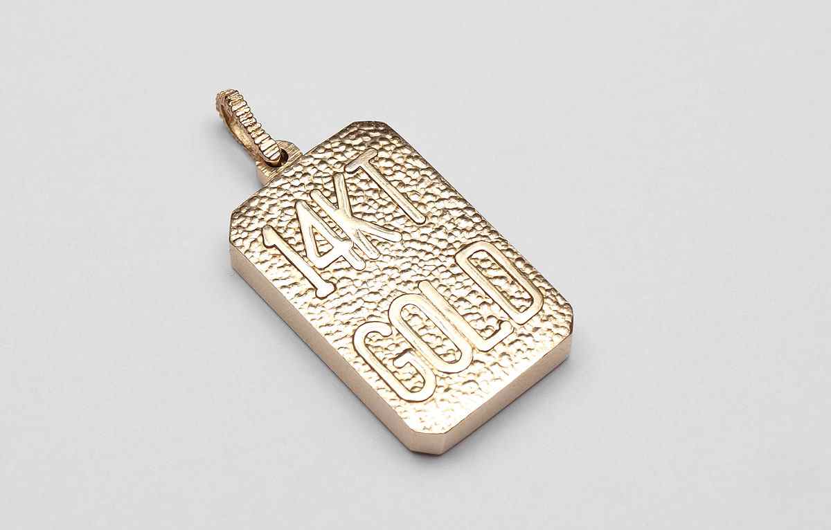 Appraisal: OZ GOLD INGOT PENDANT Assayed at KT Measures '' x