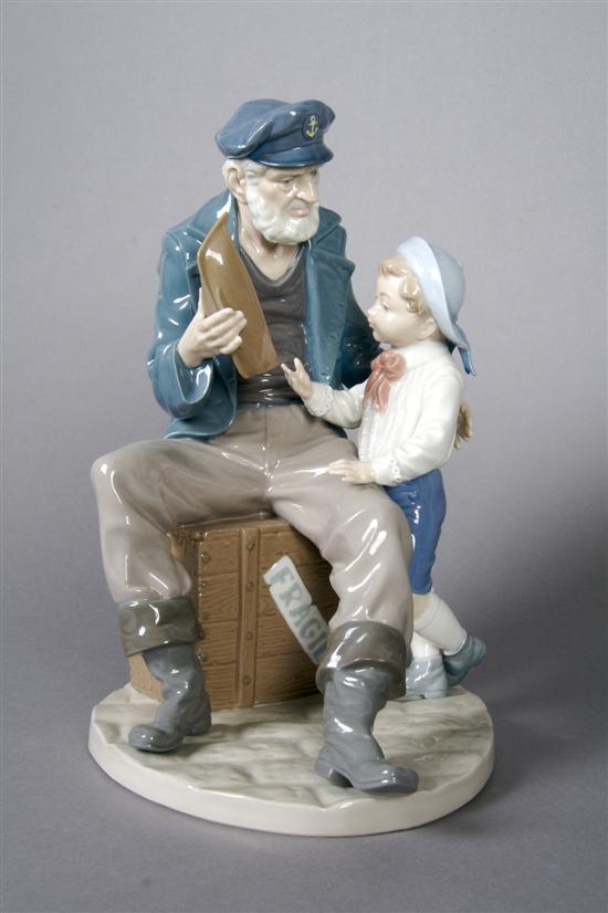 Appraisal: A Spanish Porcelain Figural Group Lladro Height inches