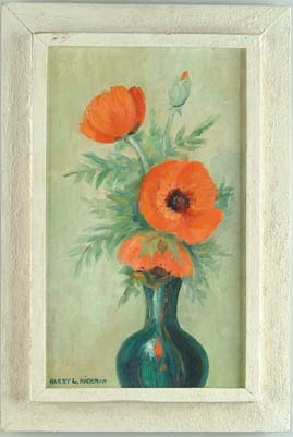 Appraisal: HARRY L HICKMAN American th Century ORIENTAL POPPIES Oil on