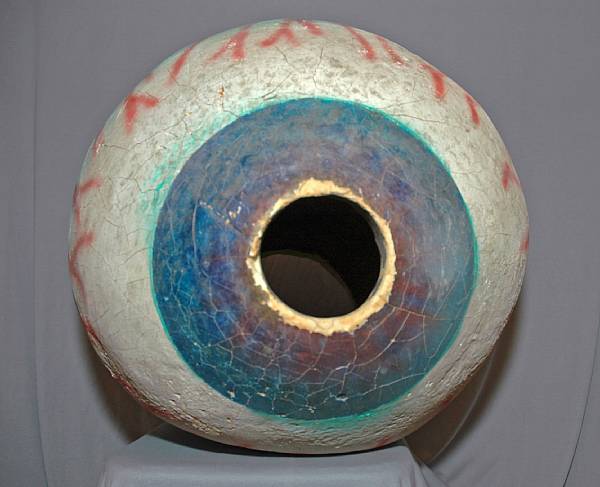 Appraisal: A Von Dutch styrofoam flying eyeball made using a foam